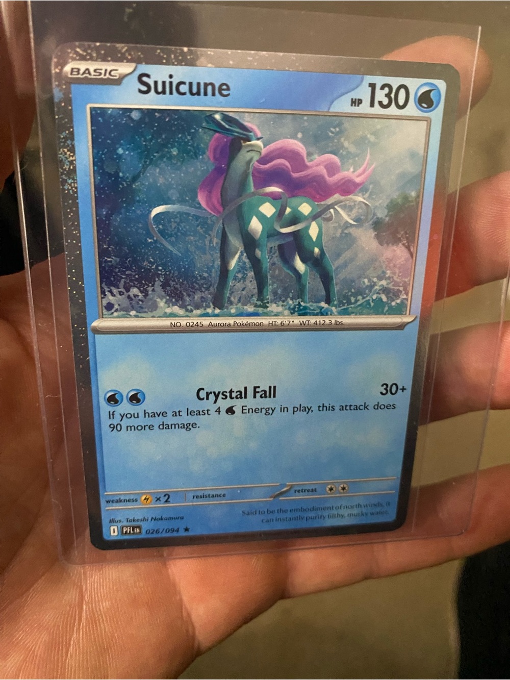 Pokemon Suicune Trading Card - Blue, Purple, Teal